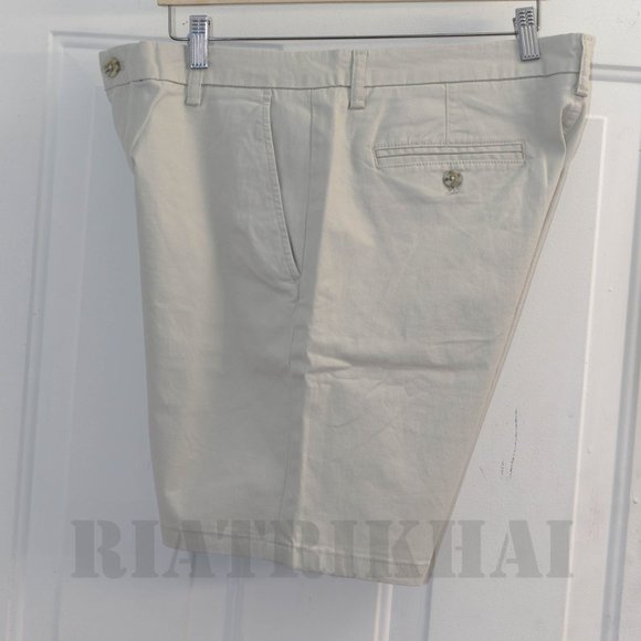 Tan NWT Mens Flat-Front Chino Shorts Chaps - Picture 7 of 9